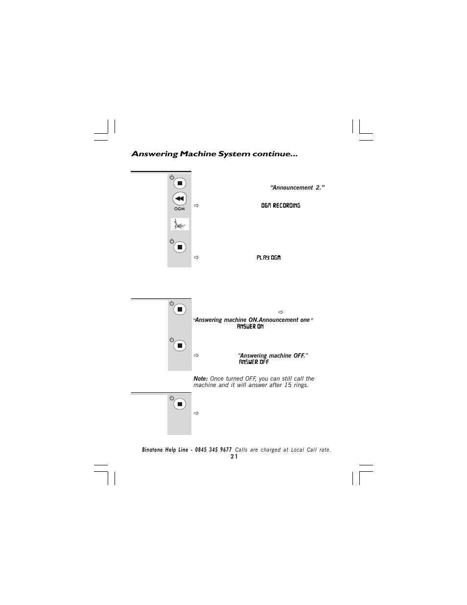 Binatone 710 User Manual | Page 21 / 32