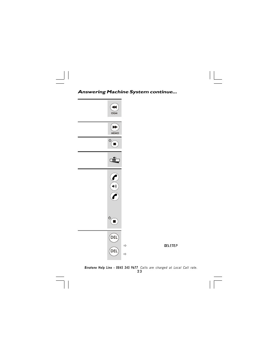 Binatone 710 User Manual | Page 23 / 32