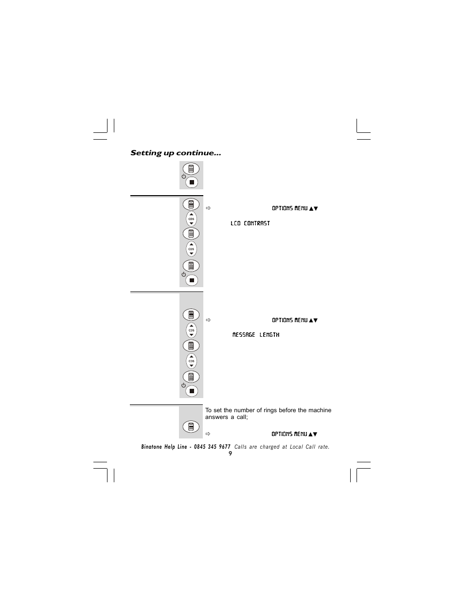 Binatone 710 User Manual | Page 9 / 32