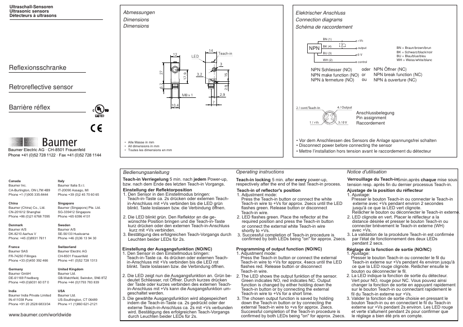 Baumer URDK 10N8914/S35A User Manual | 2 pages