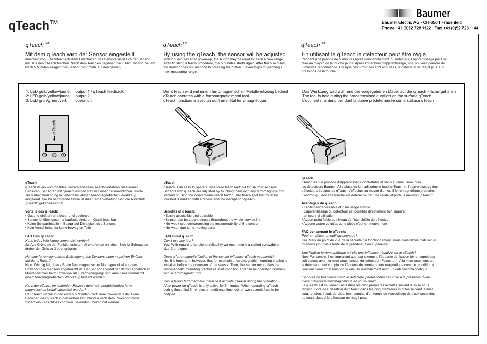 Qteach | Baumer OHDK 25G6912 User Manual | Page 3 / 3