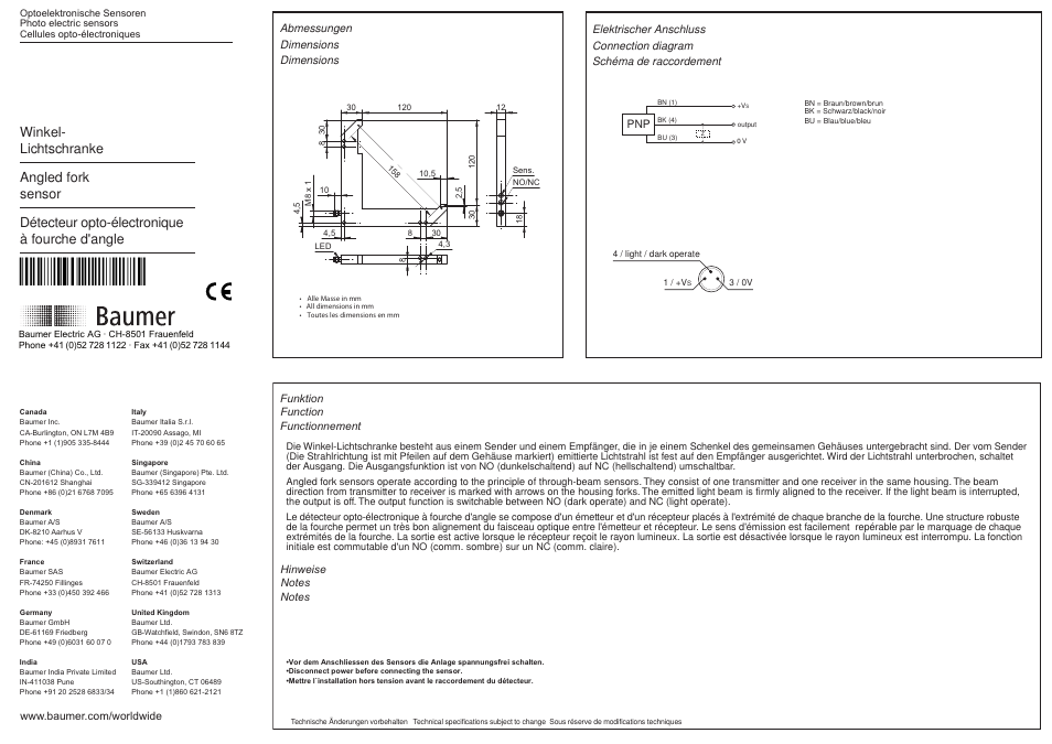 Baumer FGLM 120P8001/S35L User Manual | 2 pages