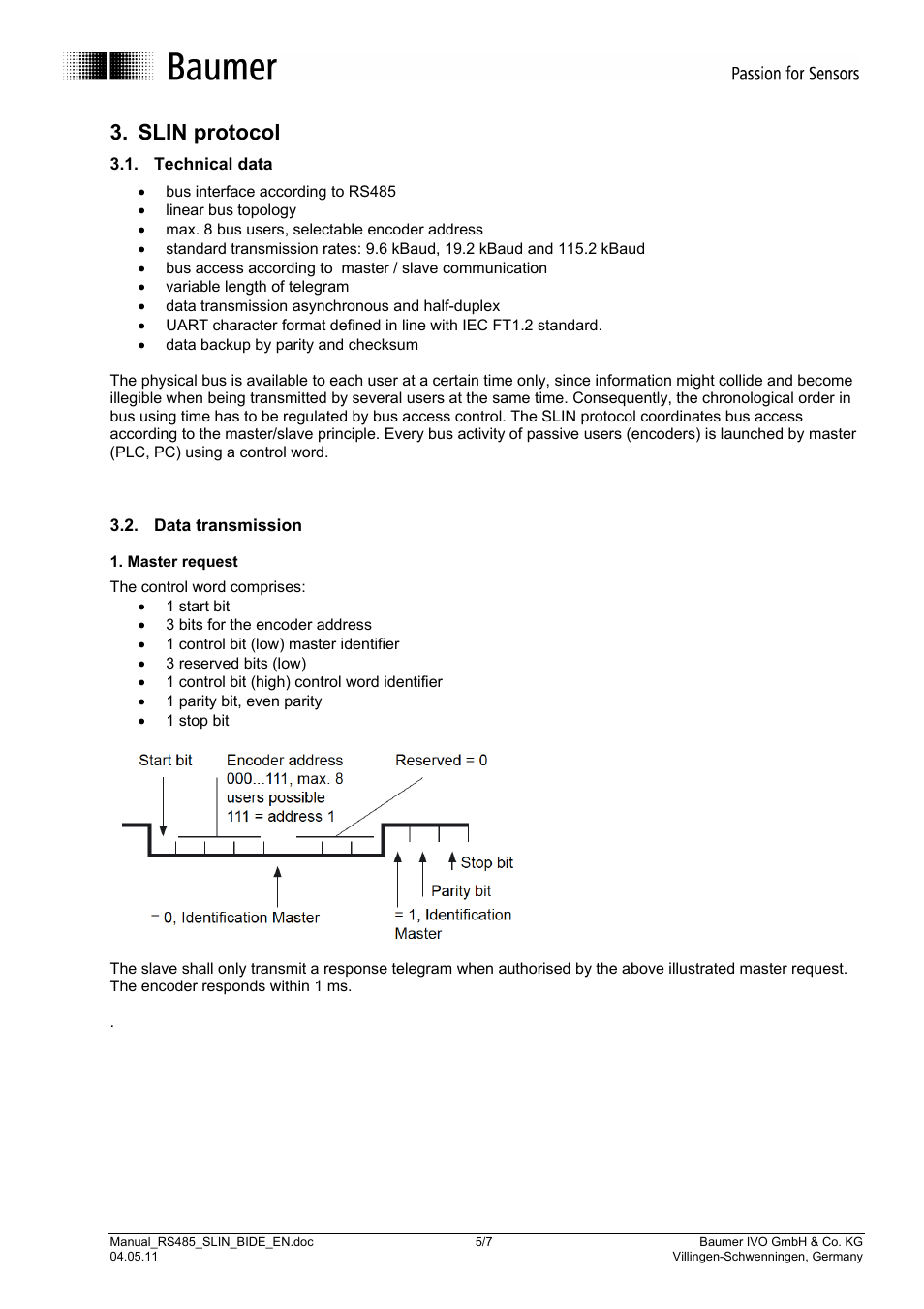 Slin protocol | Baumer GXM7W User Manual | Page 5 / 7