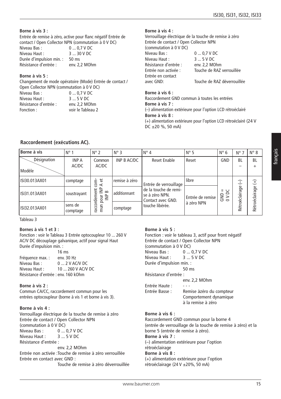 Baumer ISI33 counter User Manual | Page 15 / 20