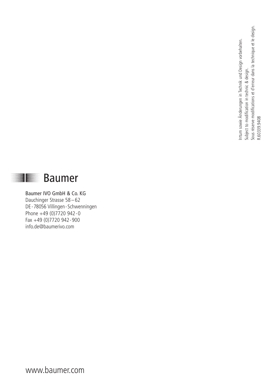 Baumer ISI33 counter User Manual | Page 20 / 20