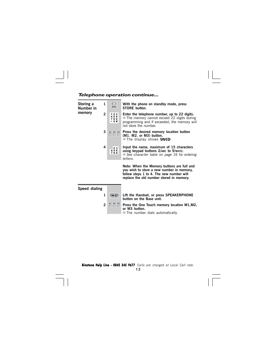 Binatone SPEAKEASY 5 User Manual | Page 12 / 28