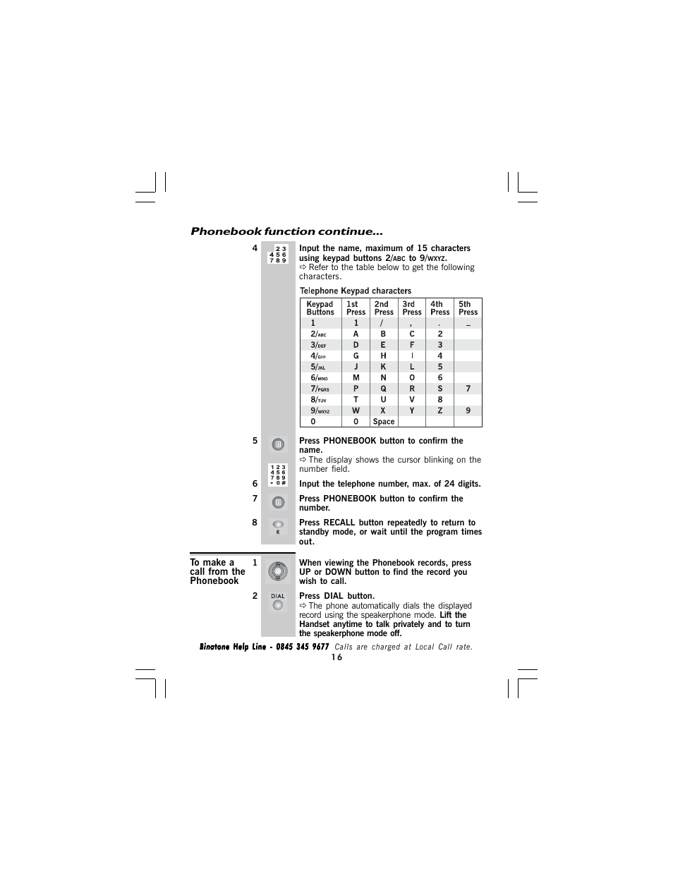Binatone SPEAKEASY 5 User Manual | Page 16 / 28