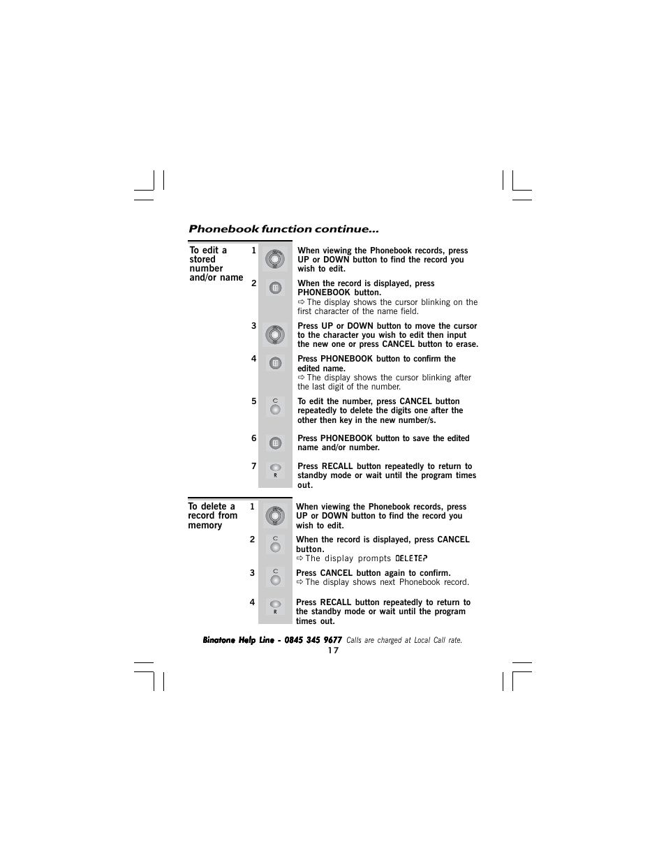 Binatone SPEAKEASY 5 User Manual | Page 17 / 28