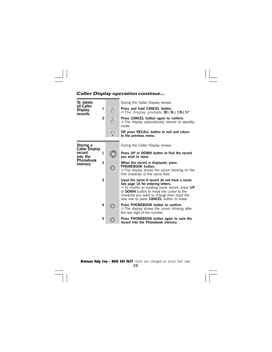 Binatone SPEAKEASY 5 User Manual | Page 20 / 28