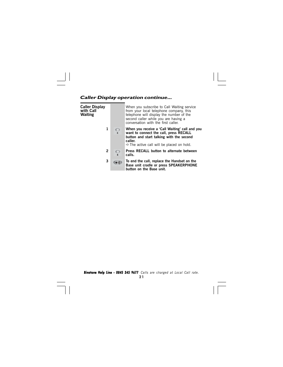 Binatone SPEAKEASY 5 User Manual | Page 21 / 28