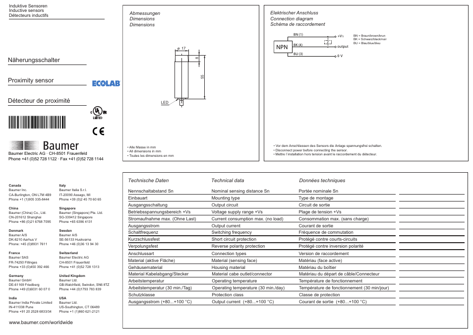 Baumer IFBR 17N13T1/L-9 User Manual | 2 pages