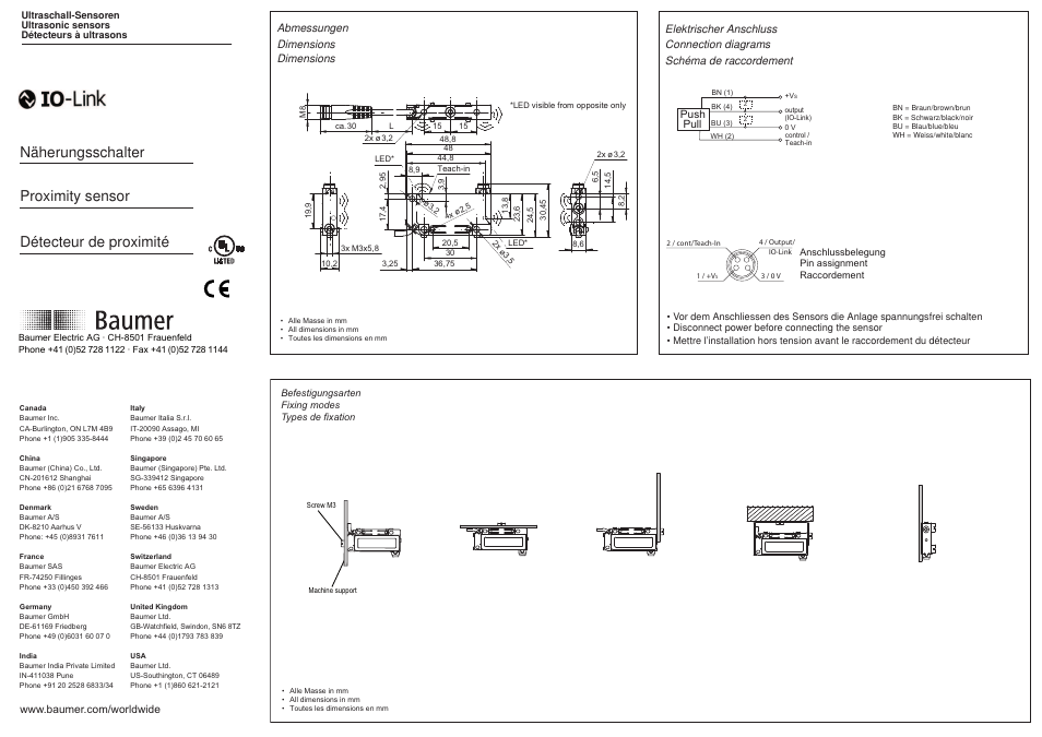 Baumer UNDK 09G8914/KS35A/IO User Manual | 3 pages