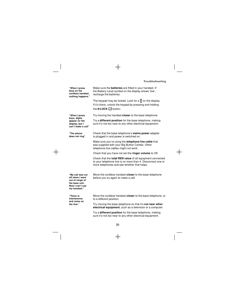 Binatone SC2050 User Manual | Page 32 / 39