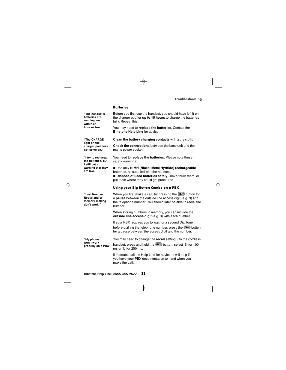 Binatone SC2050 User Manual | Page 34 / 39