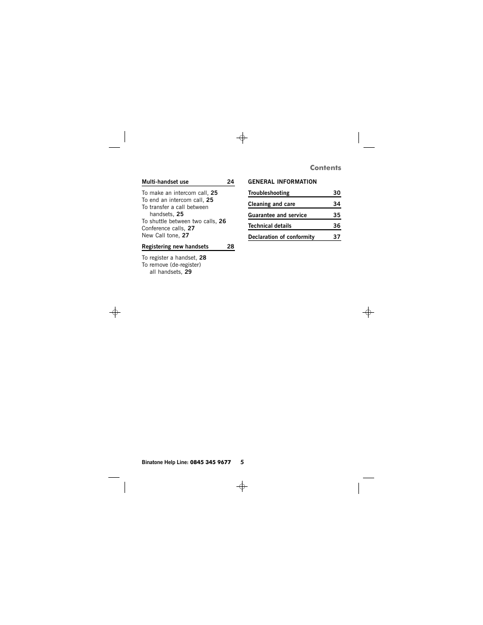 Binatone SC2050 User Manual | Page 6 / 39