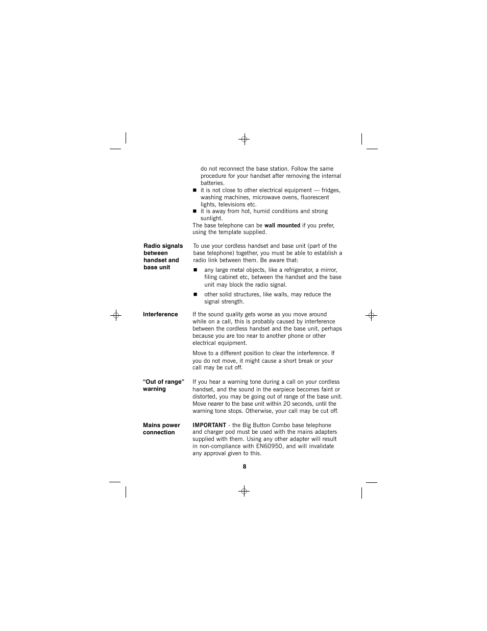 Binatone SC2050 User Manual | Page 9 / 39