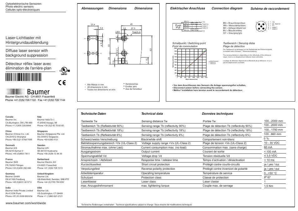 Baumer OHDK 25G6912/S14C User Manual | 3 pages