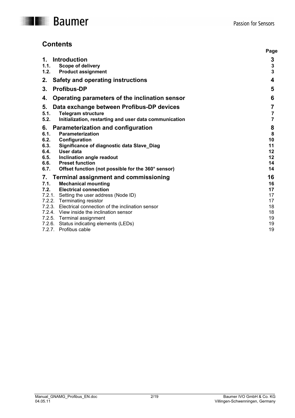 Baumer GNAMG User Manual | Page 2 / 19