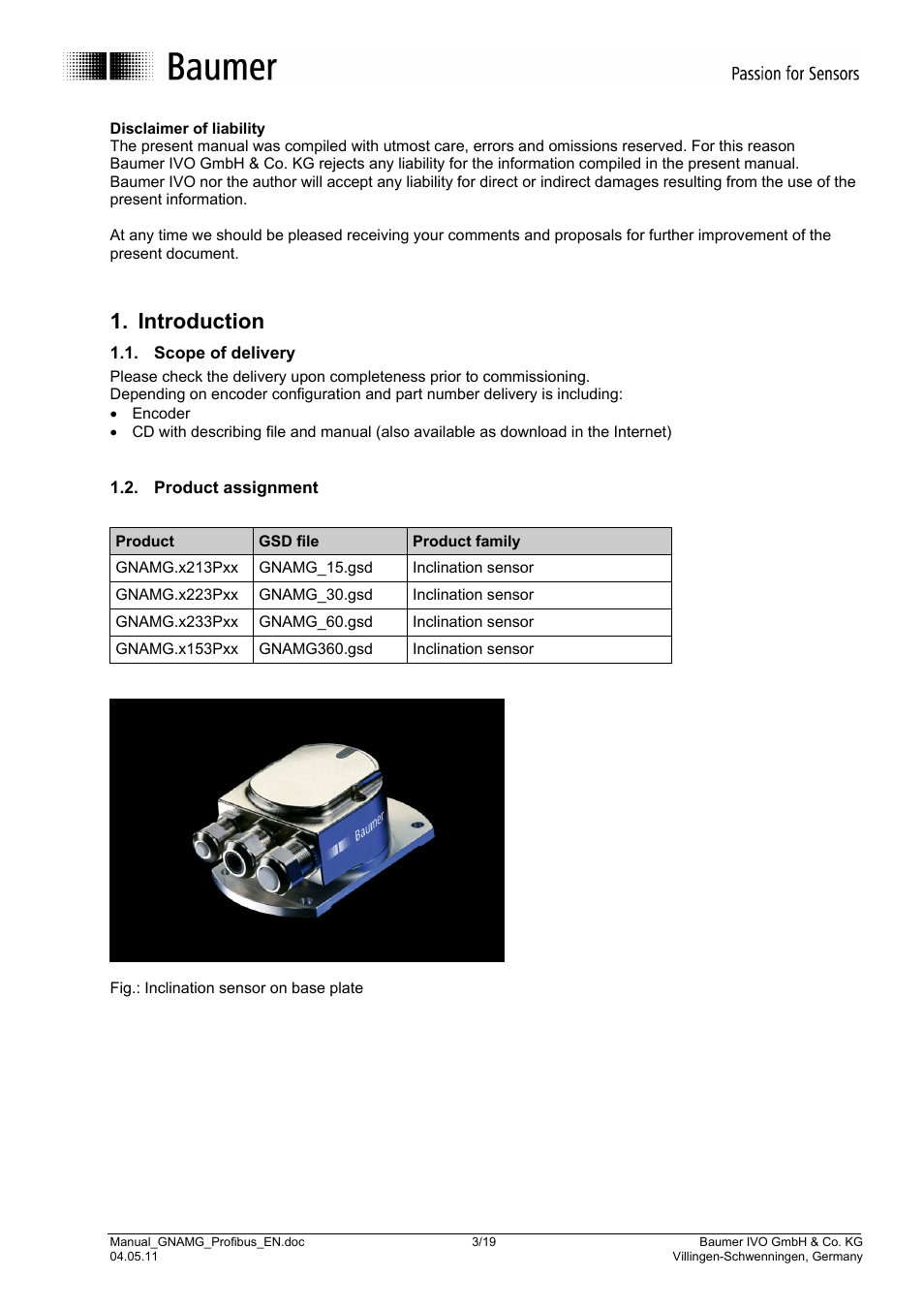 Introduction | Baumer GNAMG User Manual | Page 3 / 19