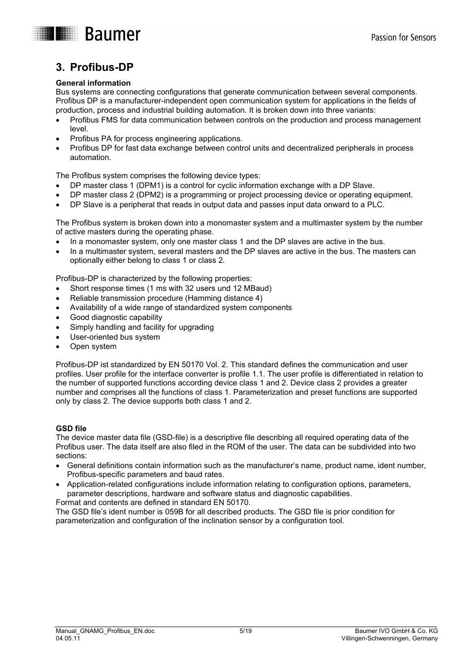 Profibus-dp | Baumer GNAMG User Manual | Page 5 / 19