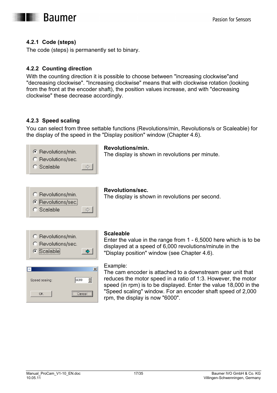 Baumer RXA1H User Manual | Page 17 / 35