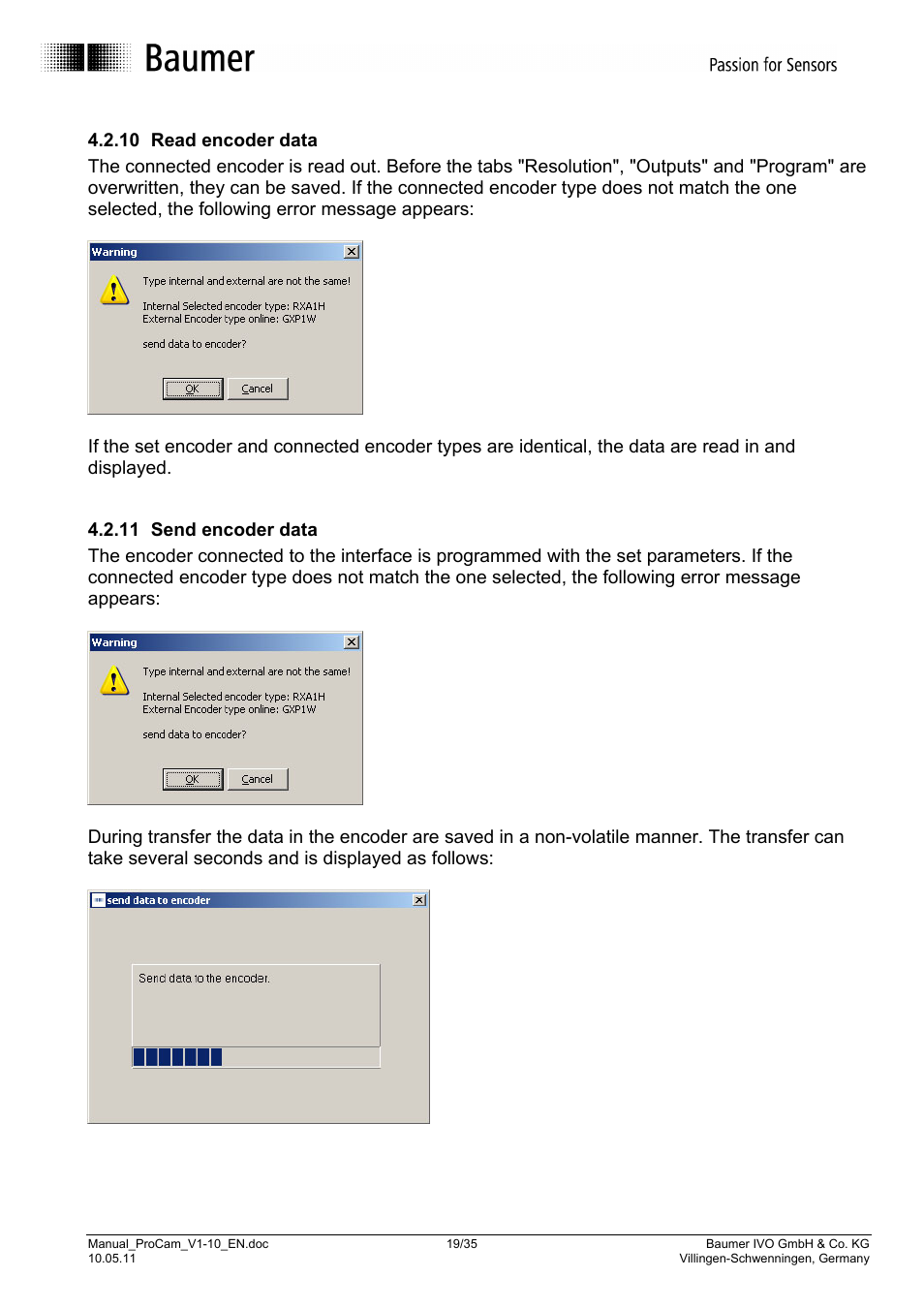 Baumer RXA1H User Manual | Page 19 / 35