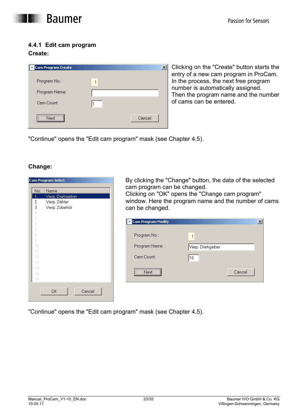 Baumer RXA1H User Manual | Page 23 / 35
