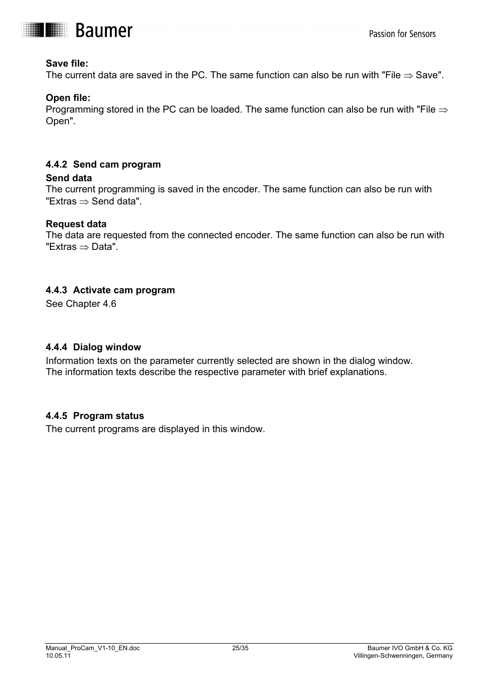 Baumer RXA1H User Manual | Page 25 / 35