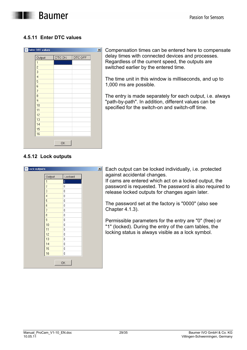Baumer RXA1H User Manual | Page 29 / 35