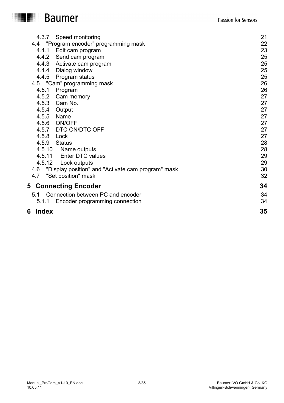 Baumer RXA1H User Manual | Page 3 / 35