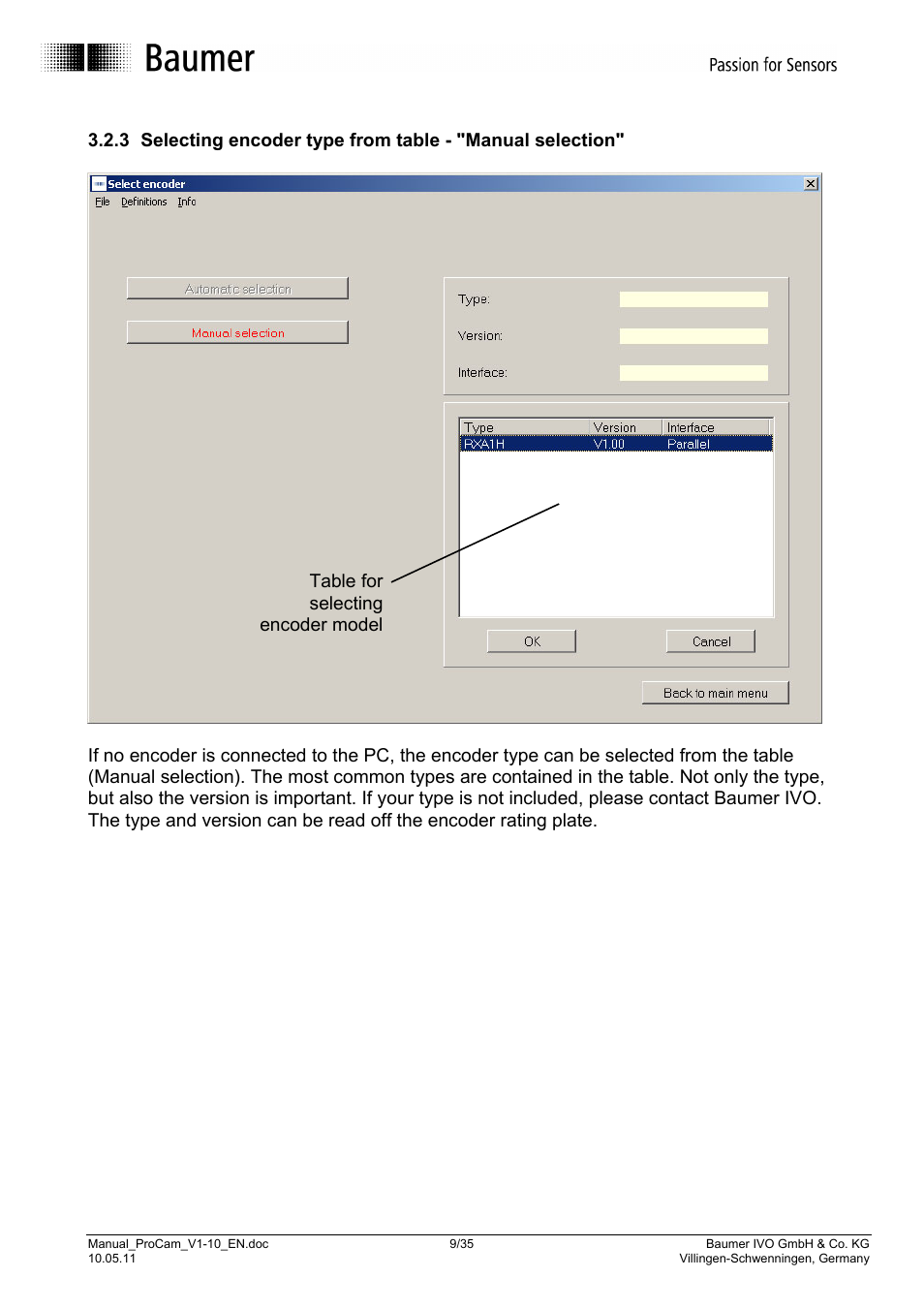 Baumer RXA1H User Manual | Page 9 / 35