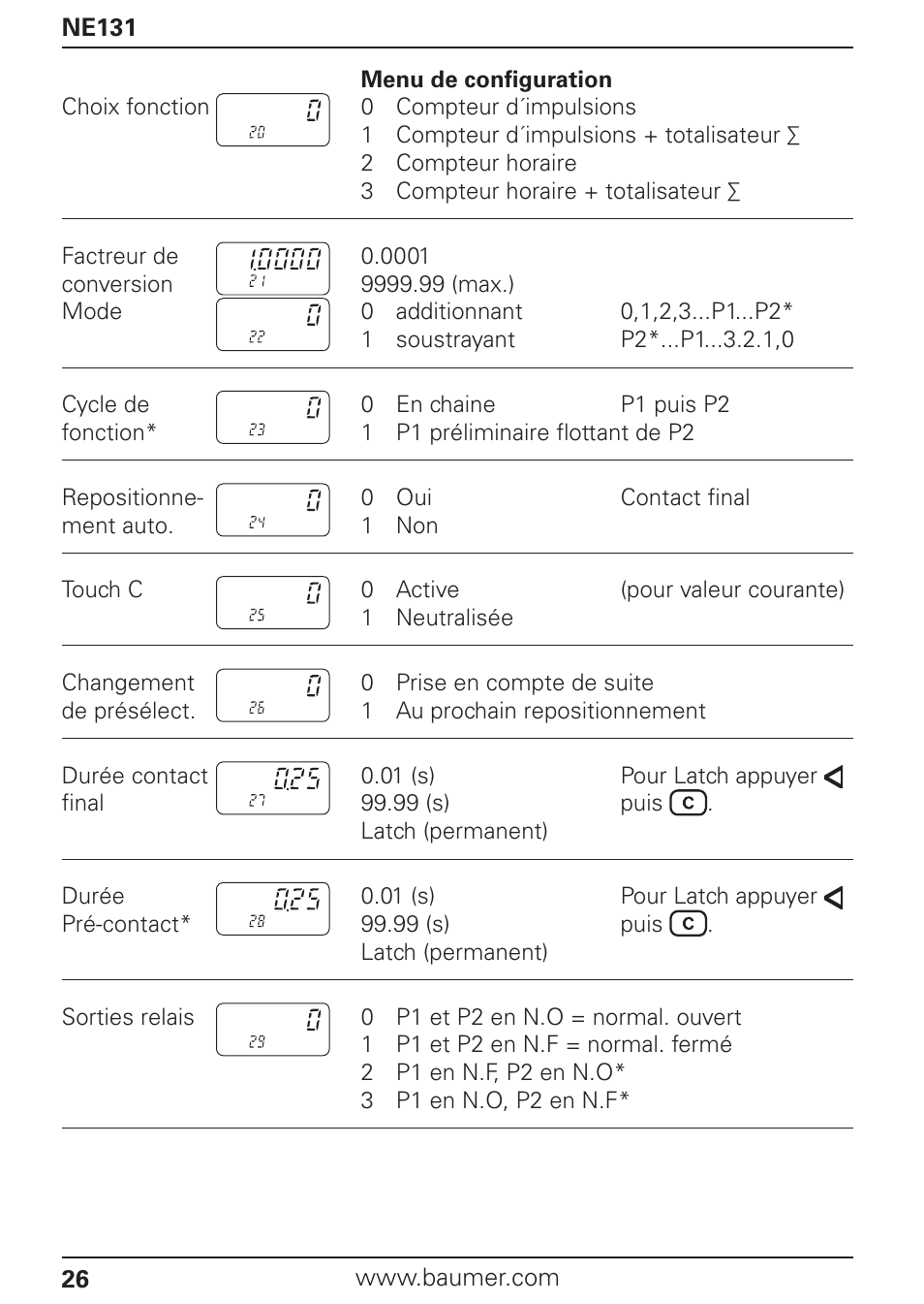 Baumer NE131 User Manual | Page 26 / 48