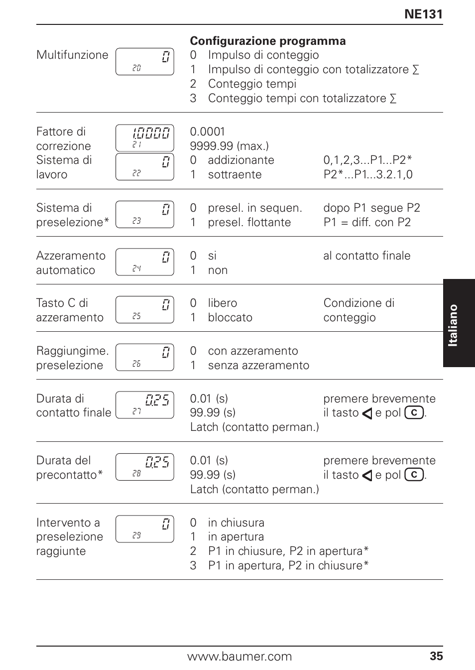 Baumer NE131 User Manual | Page 35 / 48