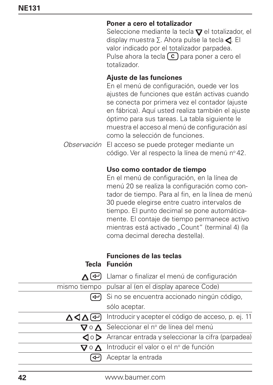 Baumer NE131 User Manual | Page 42 / 48