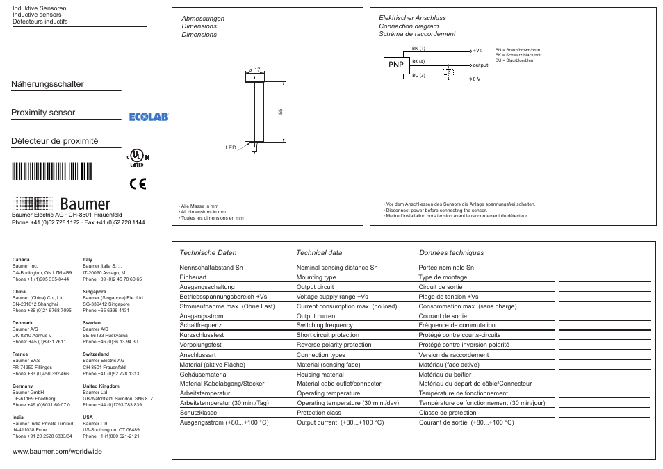 Baumer IFBR 17P17T1/L-9 User Manual | 2 pages