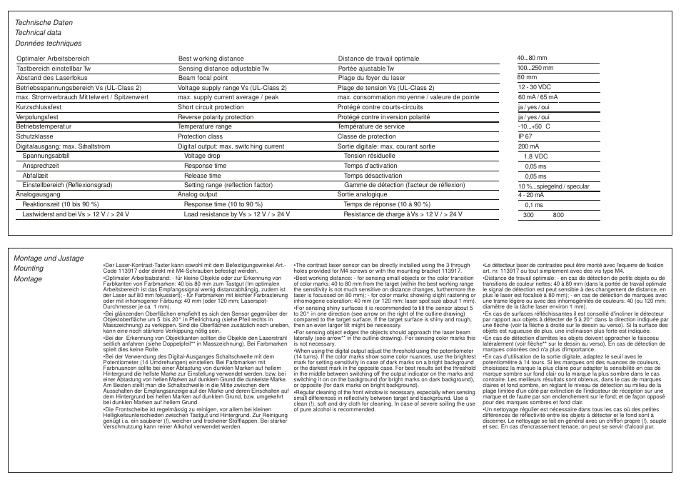 Baumer OZDM 16P1901 User Manual | Page 2 / 2