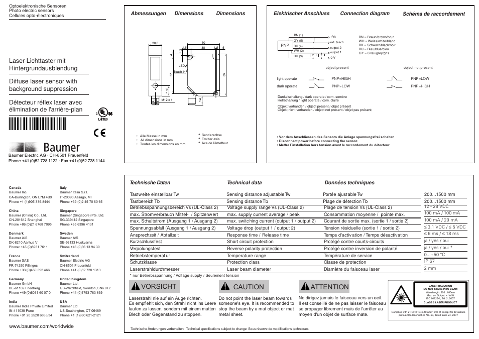 Baumer OHDM 20P6990/S14C User Manual | 2 pages