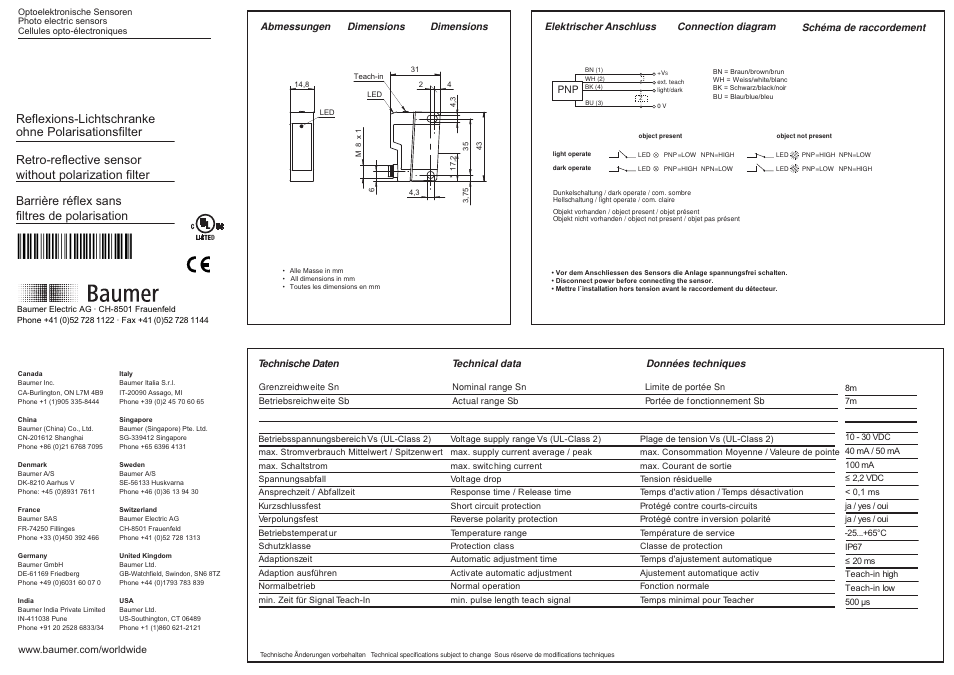 Baumer FRDK 14P6901/S35A User Manual | 2 pages