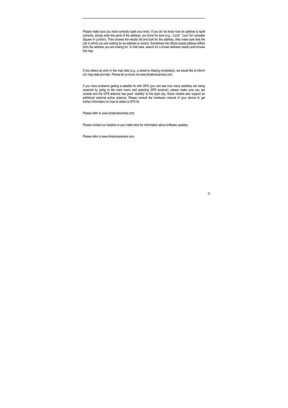 Binatone C350 User Manual | Page 75 / 76
