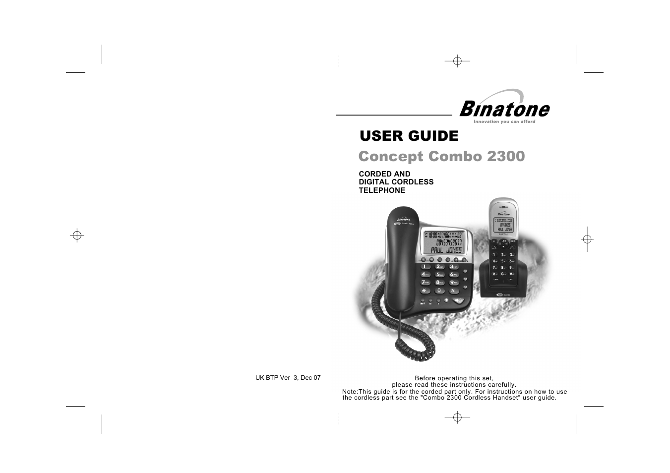 Binatone 2300 User Manual | 35 pages