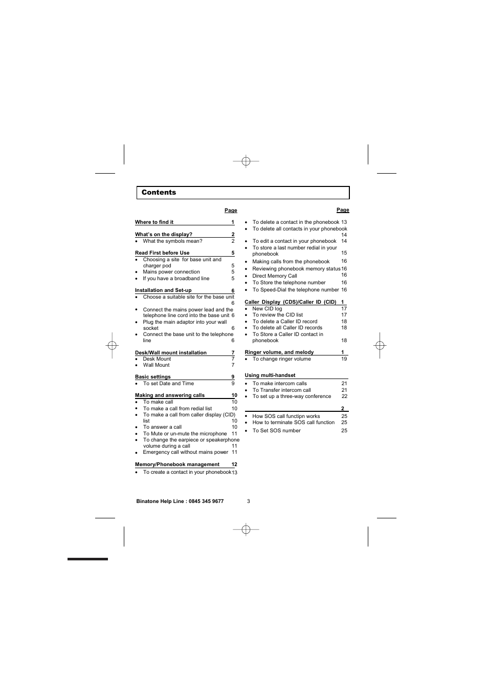 Binatone 2300 User Manual | Page 5 / 35