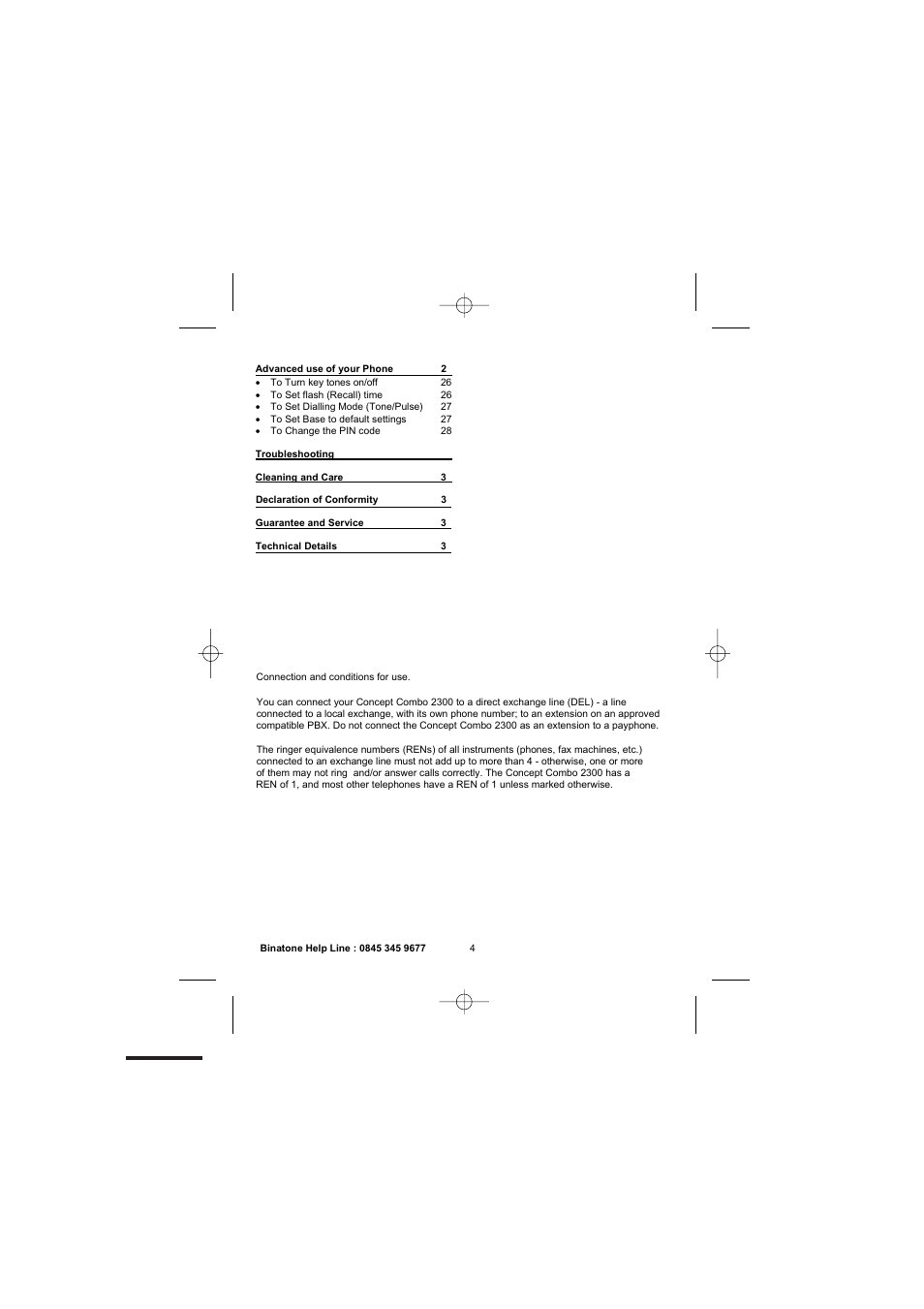 Binatone 2300 User Manual | Page 6 / 35