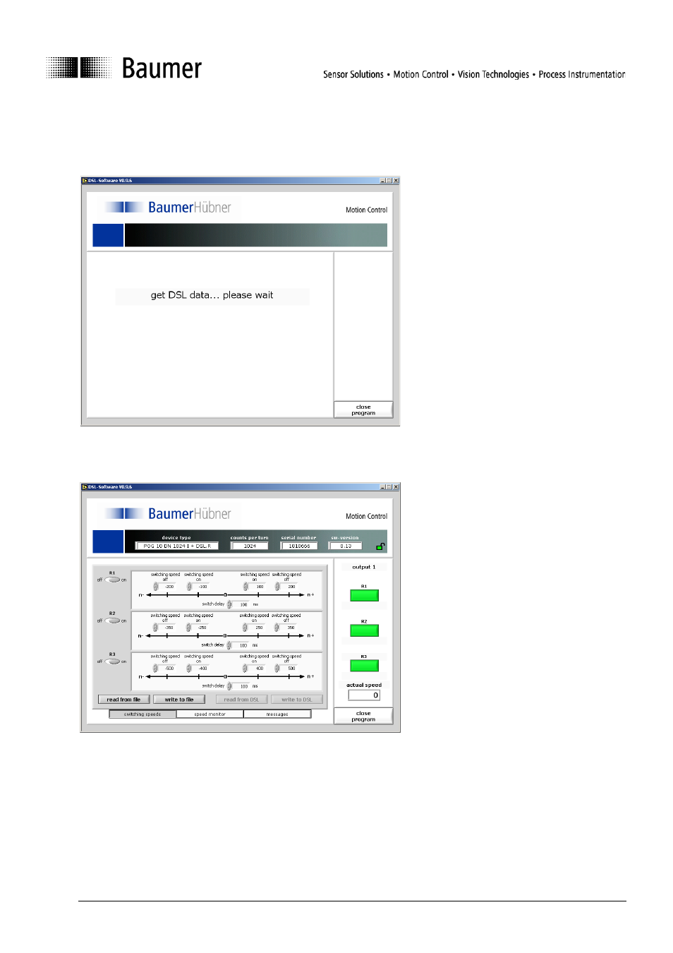 6 user interface, User interface | Baumer Speed switches DSL User Manual | Page 10 / 22