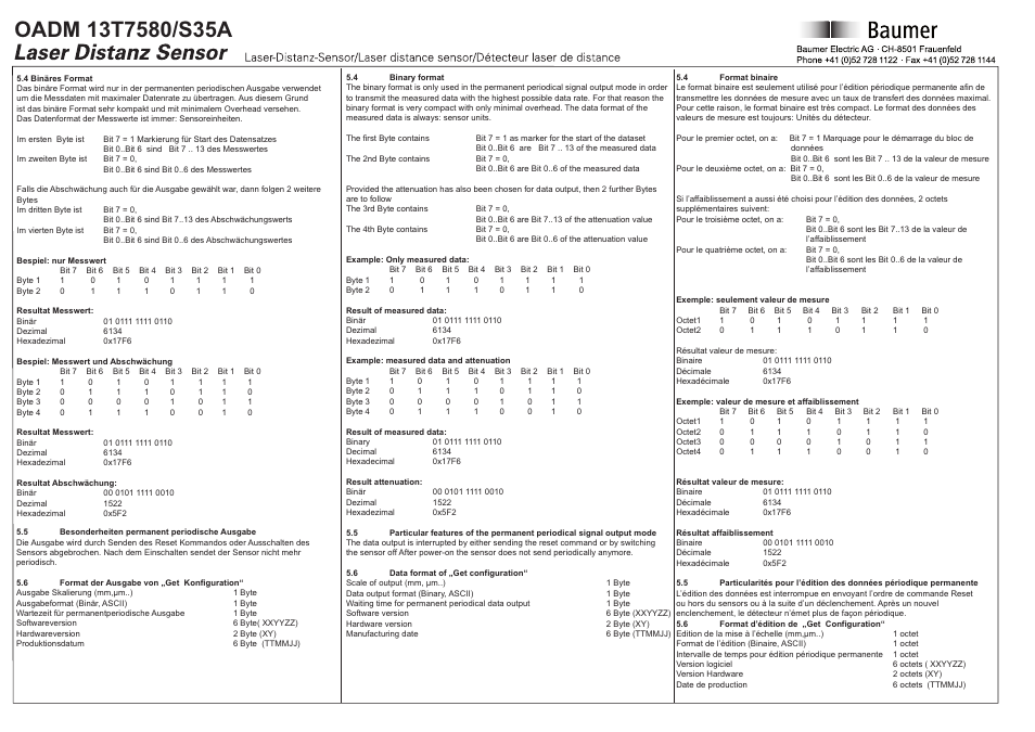 Baumer OADM 13T7580/S35A User Manual | Page 6 / 8