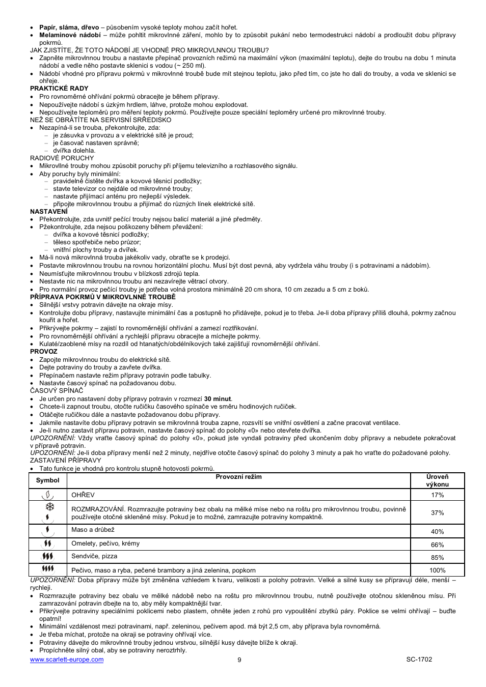 Scarlett SC-1702 User Manual | Page 9 / 35