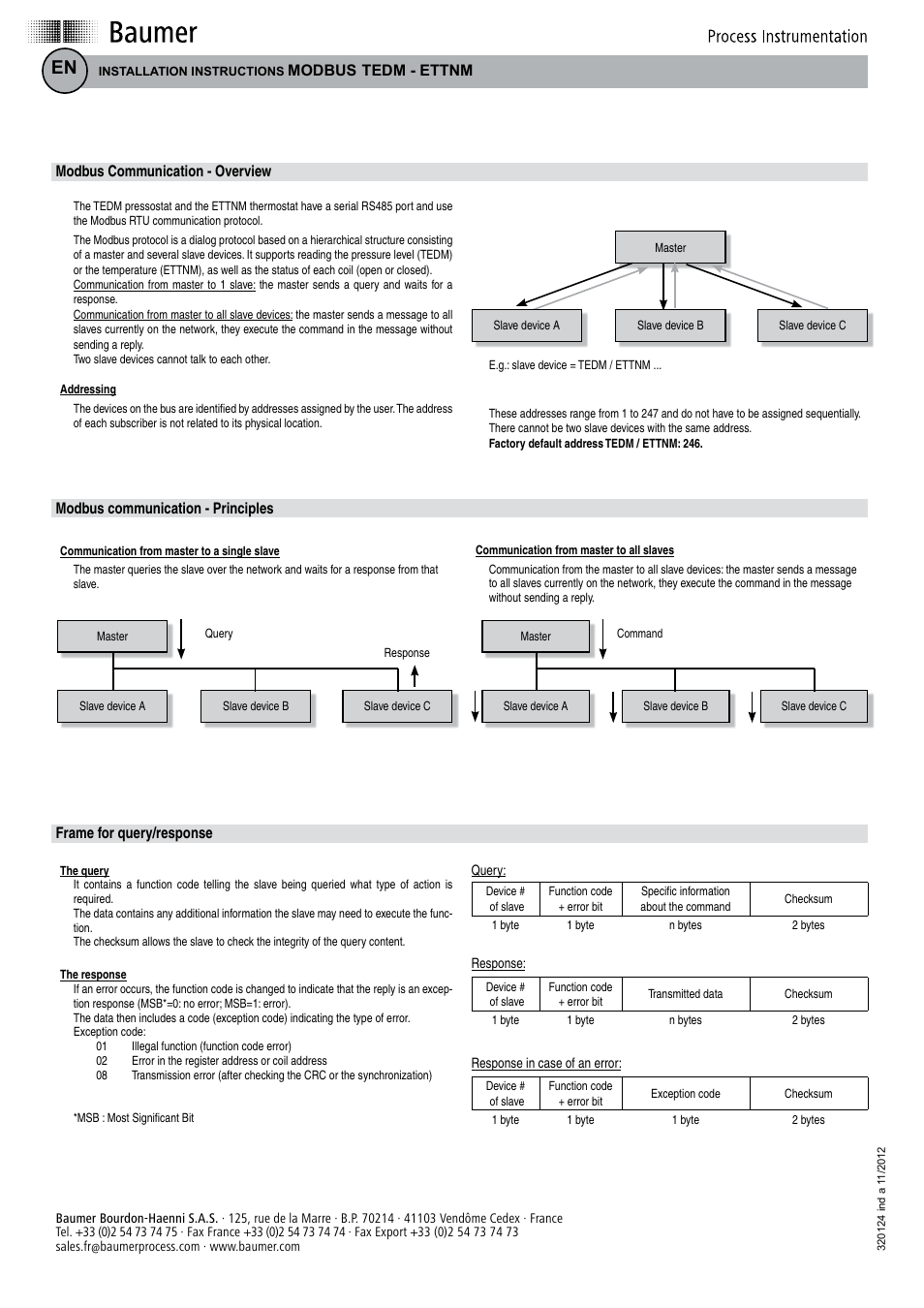 Baumer ETTNM User Manual | 4 pages