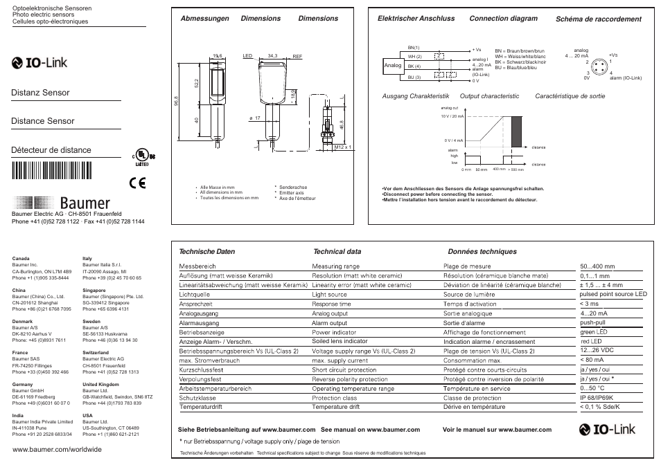 Baumer FADH 14I4470/KS34A/IO User Manual | 2 pages