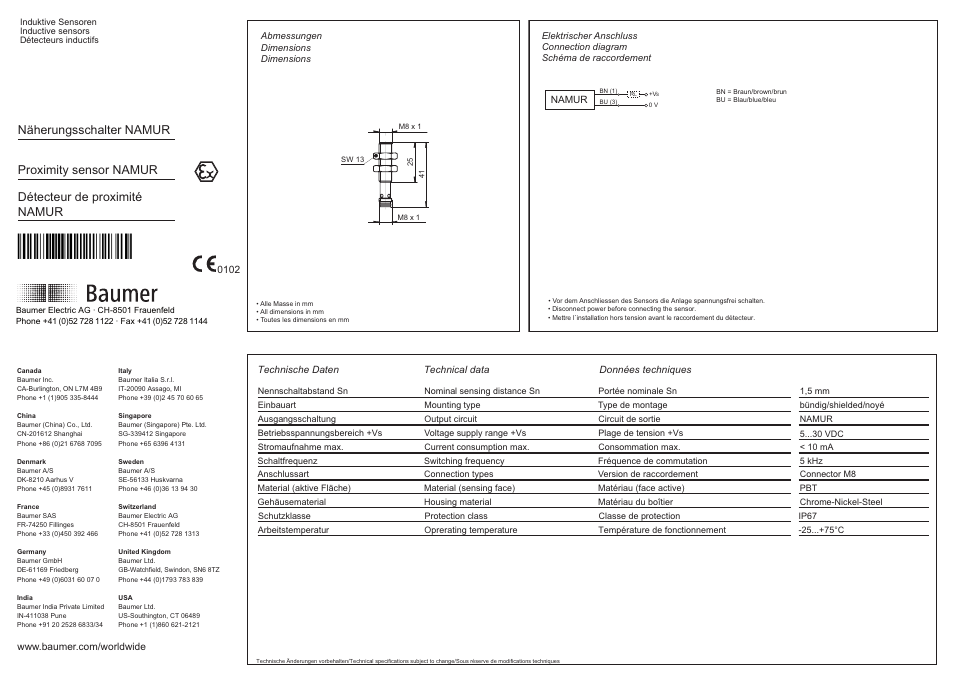 Baumer IFRM 08X9503/S35 User Manual | 4 pages