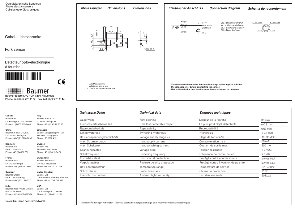 Baumer FGUM 030P6901/S35A User Manual | 2 pages