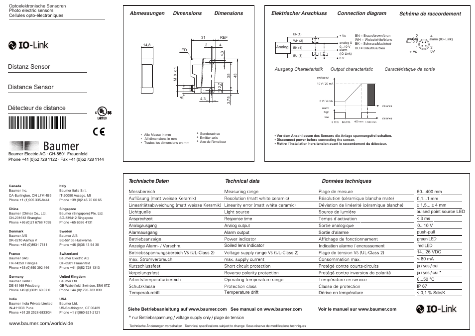 Baumer FADK 14U4470/S35A/IO User Manual | 2 pages